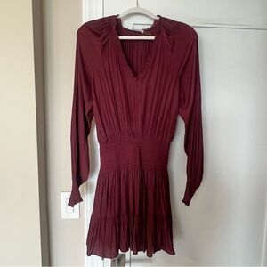 Ramy Brook Burgundy V-Neck Dress